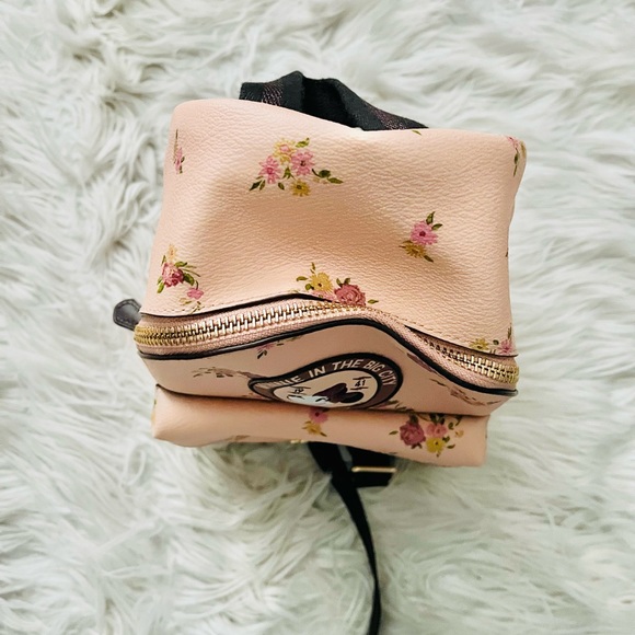 Coach Disney Minnie Mouse Vintage Pink Floral Charlie Mini Backpack Purse F29354 - Picture 4 of 10
